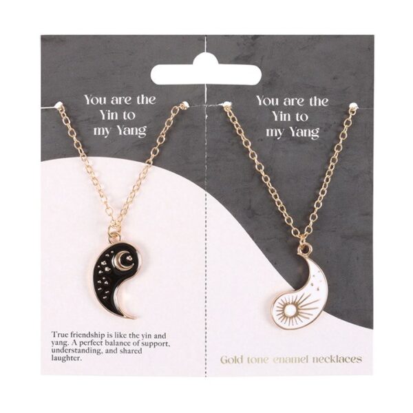 Pair of Yin Yang Best Friend Pendant Necklaces - Image 3