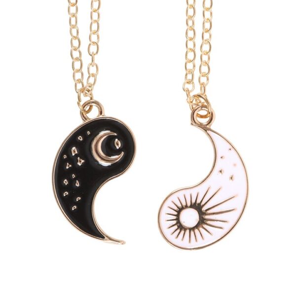 Pair of Yin Yang Best Friend Pendant Necklaces - Image 5