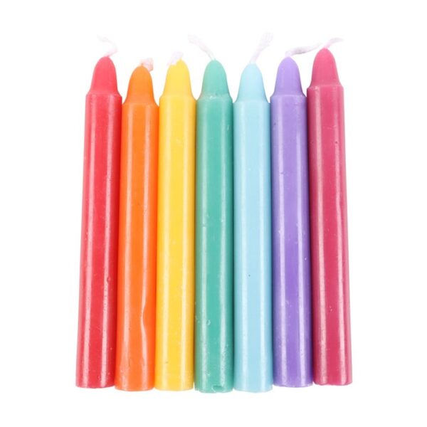 Pack of 14 Unscented Chakra Energy Candles - Image 2