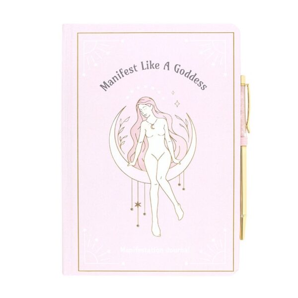 Goddess Energy A5 Manifestation Journal and Rose Quartz Crystal Pen - Image 2