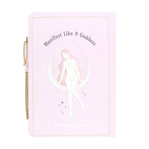 Goddess Energy A5 Manifestation Journal and Rose Quartz Crystal Pen - Image 3