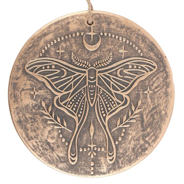 Luna Moth Terracotta Plaque - Image 3