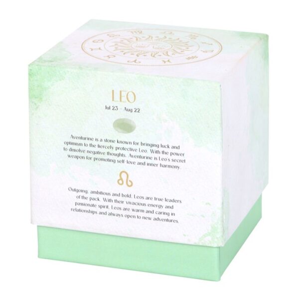 Leo Orange & Bergamot Gemstone Zodiac Candle - Image 4