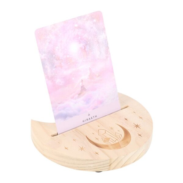 Natural Crystal Crescent Moon Tarot Card Stand - Image 2