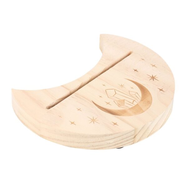Natural Crystal Crescent Moon Tarot Card Stand - Image 3