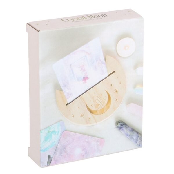 Natural Crystal Crescent Moon Tarot Card Stand - Image 5