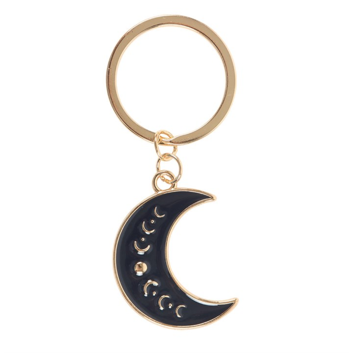 Blue Moon Phase Crescent Moon Keyring - Image 3