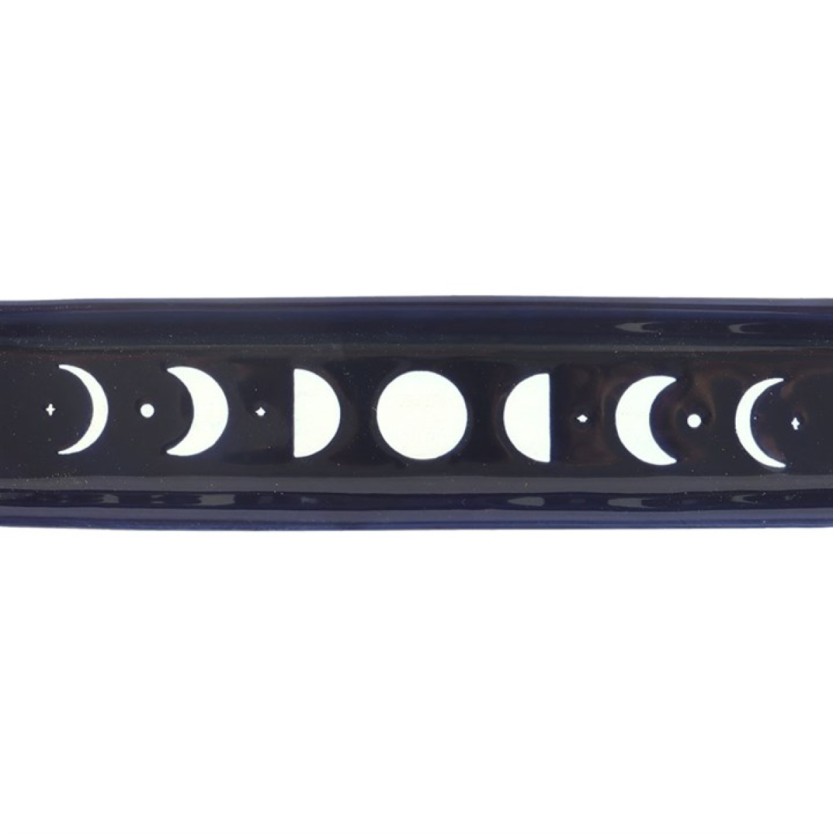 Blue Moon Phase Ceramic Incense Ash Catcher - Image 4